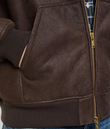 BARACUTA SHEARLING HOODY JACKET BRCPS1129 DUNKELBRAUN - Shoelosophy