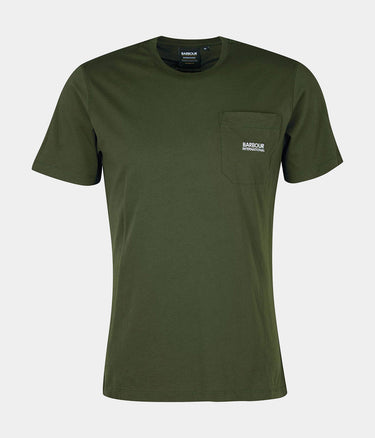 BARBOUR INTERNATIONAL RADOK POCKET TEE FOREST - Shoelosophy