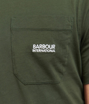 BARBOUR INTERNATIONAL RADOK POCKET TEE FOREST - Shoelosophy