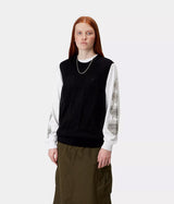 CARHARTT WIP FEMME CHECKER VEST PULL I034544 NOIR - Shoelosophy