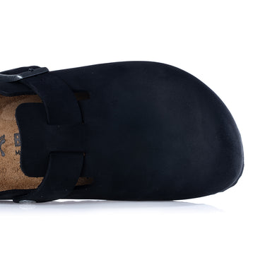 BIRKENSTOCK BOSTON BS SCHWARZ 059463 HERGESTELLT IN DEUTSCHLAND GEÖLTES LEDER - Shoelosophy