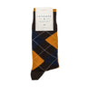 IN DER BOX ARGYLE-SOCKEN AUS BAUMWOLLE, MILITÄRGRÜN, DUNKELGELB, HERGESTELLT IN ITALIEN – Shoelosophy