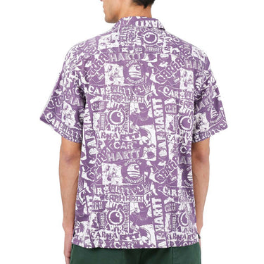 CARHARTT COLLAGE SHIRT I027532 ALLOVER PRINT LILA - Shoelosophy