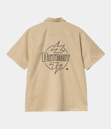 CARHARTT WIP ABLAZE SHIRT I033690 CORNSILK SCHWARZ - Shoelosophy