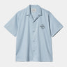 CARHARTT WIP ABLAZE SHIRT I033690 MISTY SKY BLACK - Shoelosophy