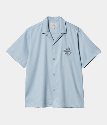 CARHARTT WIP ABLAZE SHIRT I033690 MISTY SKY BLACK - Shoelosophy