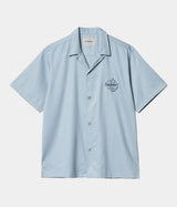 CARHARTT WIP ABLAZE SHIRT I033690 MISTY SKY BLACK - Shoelosophy