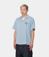 CARHARTT WIP ABLAZE SHIRT I033690 MISTY SKY BLACK - Shoelosophy