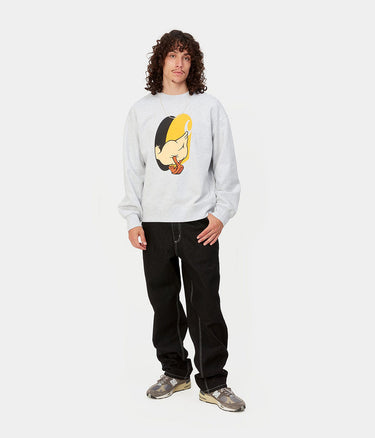CARHARTT WIP DEAD KEBAB KNOCK KNOCK SWEATSHIRT I032453 ASH HEATHER - Shoelosophy