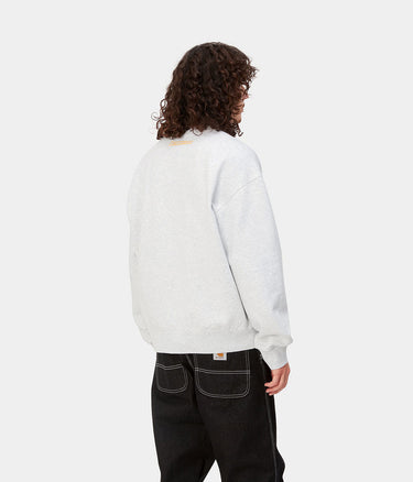 CARHARTT WIP DEAD KEBAB KNOCK KNOCK SWEATSHIRT I032453 ASH HEATHER - Shoelosophy