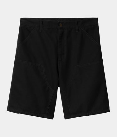 CARHARTT WIP DOUBLE KNEE SHORT I033118 SCHWARZ GESPÜLT - Shoelosophy