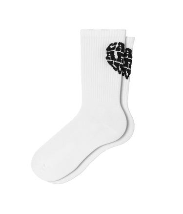 CARHARTT WIP HEARTBREAKER SOCKS I034370 WHITE BLACK - Shoelosophy