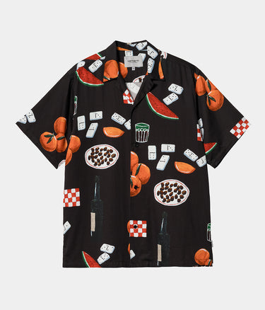 CARHARTT WIP ISIS MARIA DINNER SHIRT PRINT BLACK - Shoelosophy