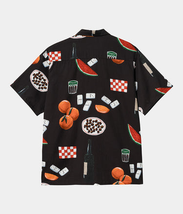 CARHARTT WIP ISIS MARIA DINNER SHIRT PRINT BLACK - Shoelosophy