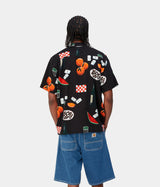 CARHARTT WIP ISIS MARIA DINNER SHIRT PRINT BLACK - Shoelosophy