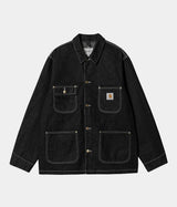 CARHARTT WIP OG CHORE COAT I031896 BLACK ONE WASH - Shoelosophy