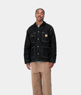 CARHARTT WIP OG CHORE COAT I031896 BLACK ONE WASH - Shoelosophy