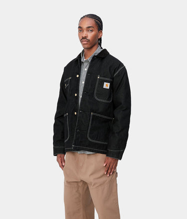CARHARTT WIP OG CHORE COAT I031896 BLACK ONE WASH - Shoelosophy
