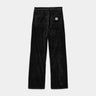 CARHARTT WIP WOMENS SIMPLE PANT I033889 CORDUROY BLACK - Shoelosophy