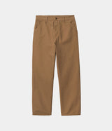 CARHARTT WIP シンプル パンツ I031220 ハミルトン ブラウン リンスド キャンバス - Shoelosophy