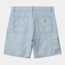 CARHARTT WIP WALTER SINGLE KNEE SHORT I033583 COTTON LINEN MISTY SKY RINSED - Shoelosophy