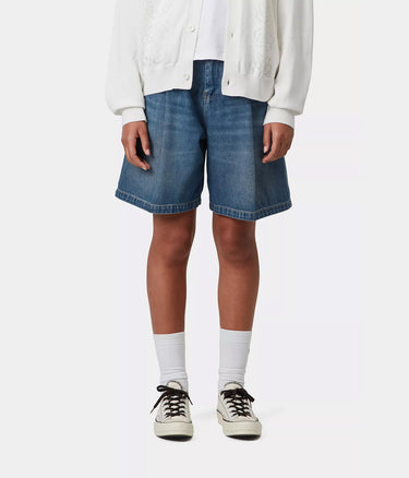 CARHARTT WIP WOMENS HIGH SHORT I033345 DARK USED WASHED - Shoelosophy