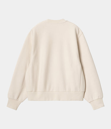 CARHARTT WIP WOMENS AMERICAN SCRIPT SWEATSHIRT I033649 MOONBEAM - Shoelosophy