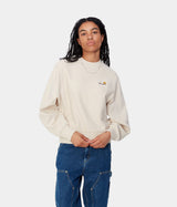 CARHARTT WIP WOMENS AMERICAN SCRIPT SWEATSHIRT I033649 MOONBEAM - Shoelosophy