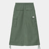 CARHARTT WIP WOMENS CARGO SKIRT LONG I033823 DUCK GREEN - Shoelosophy