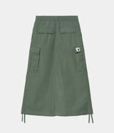 CARHARTT WIP WOMENS CARGO SKIRT LONG I033823 DUCK GREEN - Shoelosophy