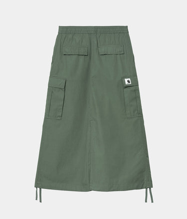 CARHARTT WIP WOMENS CARGO SKIRT LONG I033823 DUCK GREEN - Shoelosophy
