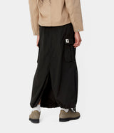 CARHARTT WIP WOMENS CARGO SKIRT LONG I033823 SCHWARZ - Shoelosophy