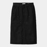 CARHARTT WIP WOMENS DOUBLE KNEE SKIRT I033773 BLACK RINSED - Shoelosophy
