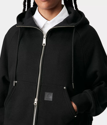 CARHARTT WIP WOMENS HOODED ELDON SWEATSHIRT JACKET I034374 SCHWARZ - Shoelosophy
