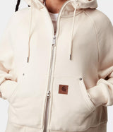 CARHARTT WIP WOMENS HOODED ELDON SWEATSHIRT JACKET I034374 NATURAL - Shoelosophy