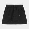 CARHARTT WIP WOMENS MAEVE DOUBLE KNEE SKIRT I034836 SCHWARZ - Shoelosophy