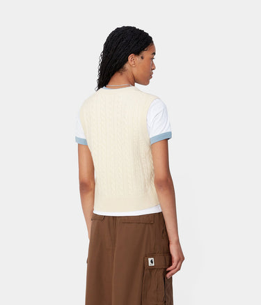 CARHARTT WIP WOMENS SIGNATURE VEST I033882 NATURAL ICE - Shoelosophy