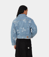 CARHARTT WIP WOMENS STAMP JACKET I033744 DENIM MAITLAND - Shoelosophy
