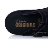 CLARKS ORIGINALS DAMEN DESERT TREK WEDGE MULE SCHWARZES WILDLEDER - Shoelosophy