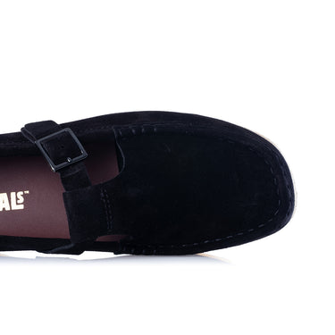 CLARKS ORIGINALS WOMENS WALLABEE T BAR SCHWARZ - Shoelosophy