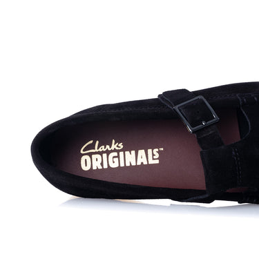 CLARKS ORIGINALS WOMENS WALLABEE T BAR SCHWARZ - Shoelosophy