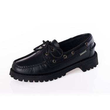 SEBAGO CAMPSIDES RANGER WAXY 여성 7002IR0 총 블랙 여성 모카신 야외 - 신발염증