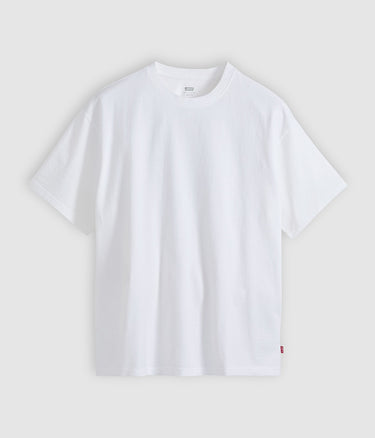 LEVI'S CROPPED T-SHIRT GARMENT DYED 0049F-0004 BRIGHT WHITE - Shoelosophy