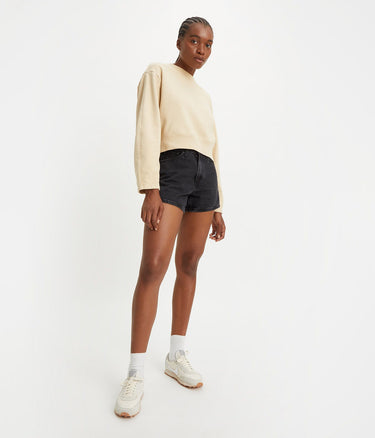 LEVI'S WOMENS 80S MOM SHORTS A4695-0000 BLACK STONE WASHED - Shoelosophy