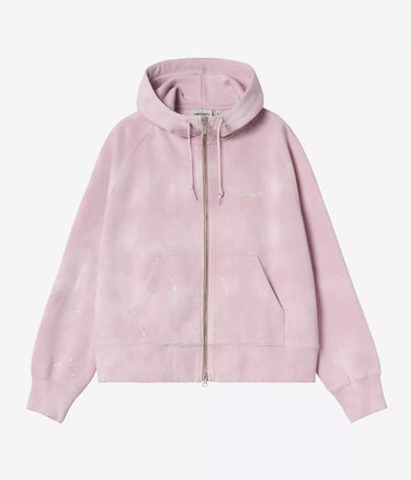 CARHARTT WIP WOMENS HOODED PAINTER JACKET I036842 HORTENSIA DESTROY WASH SPLATTER - Shoelosophy