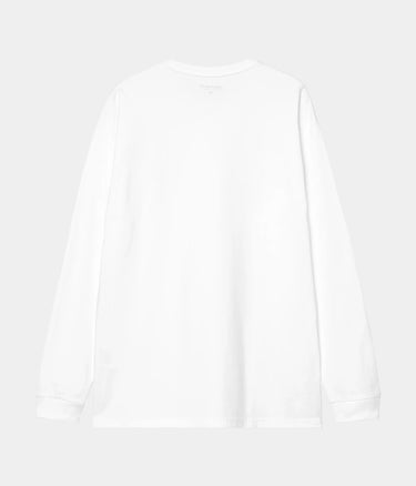 CARHARTT WIP CHASE LONG SLEEVE T-SHIRT I026392 WEISS - Shoelosophy
