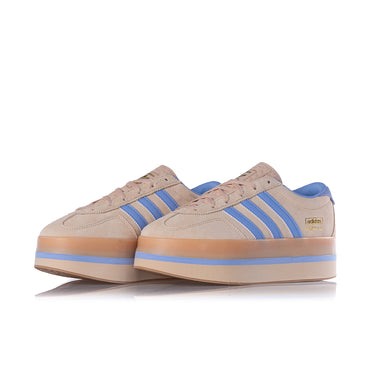 ADIDAS WOMENS GAZELLE STACK JS3927 HALO BLUE BEIGE - Shoelosophy