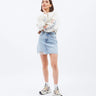 DR DENIM 2030121 ECHO SKIRT BLEACH SKY TRASHED HEM - Shoelosophy