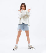 DR DENIM 2030121 ECHO SKIRT BLEACH SKY TRASHED HEM - Shoelosophy