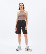 DR DENIM 2210103 BELLA SHORT BLACK - Shoelosophy